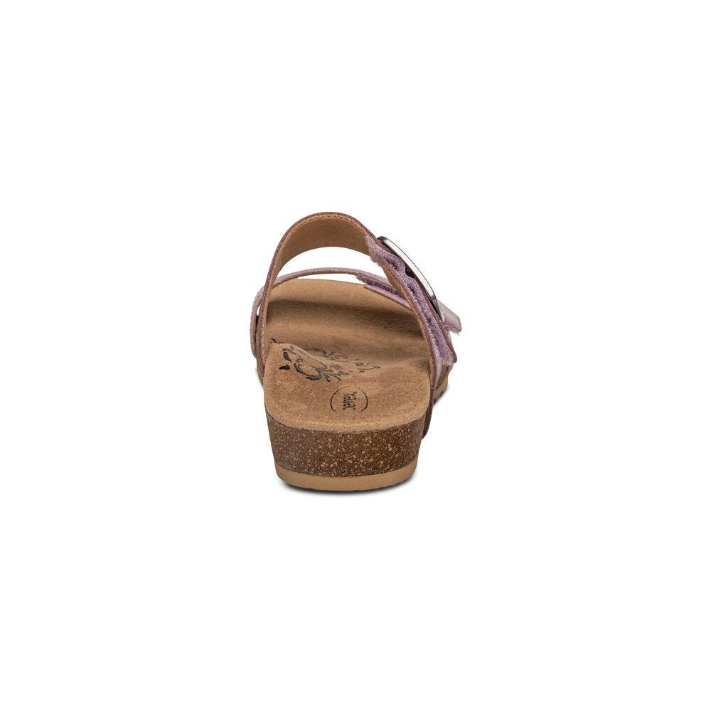 Aetrex Women's Daisy Adjustable Slippers - Lilac | USA GHICLB5